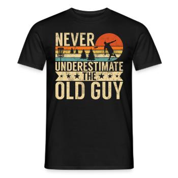 Fun Disc Golf & Ultimate Frisbee Player - Men's T-Shirt - black - Front - AI Model Male 178 light (178cm)
