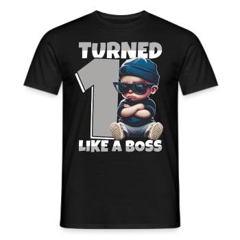 Baby 1. Geburtstag Junge Mädchen Like a Boss - Männer T-Shirt - Schwarz - Vorne - AI Model Male 178 light (178cm)