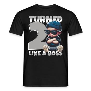 Baby 2. Geburtstag Junge Mädchen Like a Boss - Männer T-Shirt - Schwarz - Vorne - AI Model Male 178 light (178cm)