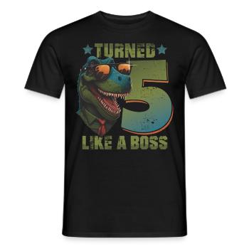 Baby 5. Geburtstag Junge Mädchen Like a Boss - Männer T-Shirt - Schwarz - Vorne - AI Model Male 178 light (178cm)