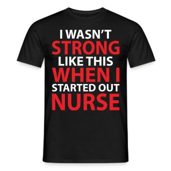 Infirmière Outfit Infirmière - T-shirt homme - noir - Devant - AI Model Male 178 light (178cm)