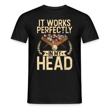 Billard Lustiger Spruch & Herren Snooker Design - Männer T-Shirt - Schwarz - Vorne - AI Model Male 178 light (178cm)