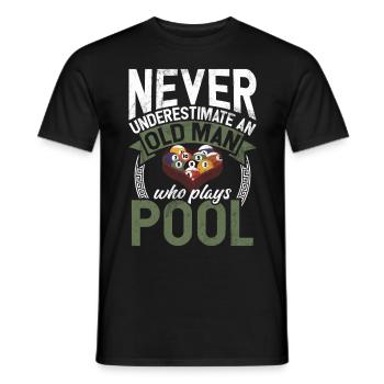 Billard Lustiger Spruch & Herren Snooker Design - Männer T-Shirt - Schwarz - Vorne - AI Model Male 178 light (178cm)
