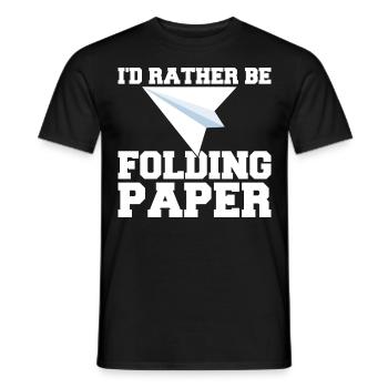 Origami Paper Flyer Paper Art Pilot - Men's T-Shirt - black - Front - AI Model Male 178 light (178cm)