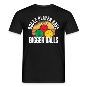 Boccia Petanque Boule Bocciaspieler Lyonnais - Männer T-Shirt - Schwarz - Vorne - AI Model Male 178 light (178cm)