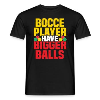 Boccia Petanque Boule Bocciaspieler Lyonnais - Männer T-Shirt - Schwarz - Vorne - AI Model Male 178 light (178cm)