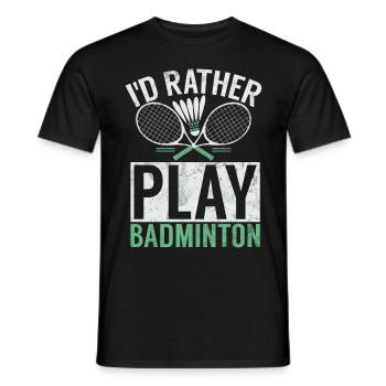 Badminton Lustiger Spruch Herren Badminton Design - Männer T-Shirt - Schwarz - Vorne - AI Model Male 178 light (178cm)