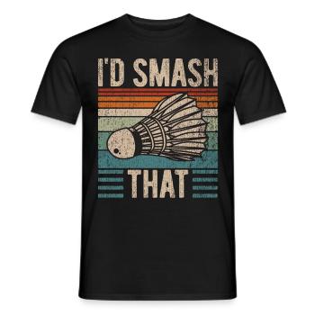 Badminton Lustiger Spruch Herren Badminton Design - Männer T-Shirt - Schwarz - Vorne - AI Model Male 178 light (178cm)