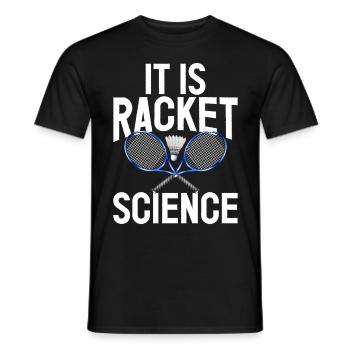 Badminton Lustiger Spruch Herren Badminton Design - Männer T-Shirt - Schwarz - Vorne - AI Model Male 178 light (178cm)