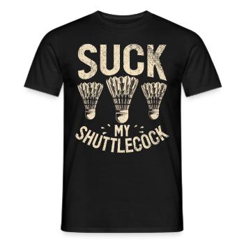 Badminton Lustiger Spruch Herren Badminton Design - Männer T-Shirt - Schwarz - Vorne - AI Model Male 178 light (178cm)