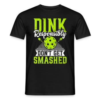 Men's Pickleball Sports Funny Pickleball Design - Men's T-Shirt - black - Front - AI Model Male 178 light (178cm)