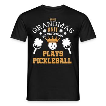 Men's Pickleball Sports Funny Pickleball Design - Men's T-Shirt - black - Front - AI Model Male 178 light (178cm)