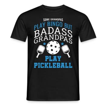 Men's Pickleball Sports Funny Pickleball Design - Men's T-Shirt - black - Front - AI Model Male 178 light (178cm)