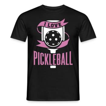 Men's Pickleball Sports Funny Pickleball Design - Men's T-Shirt - black - Front - AI Model Male 178 light (178cm)
