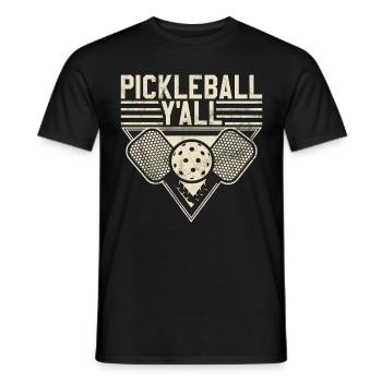 Men's Pickleball Sports Funny Pickleball Design - Men's T-Shirt - black - Front - AI Model Male 178 light (178cm)