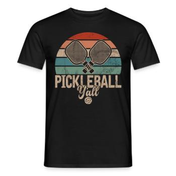Men's Pickleball Sports Funny Pickleball Design - Men's T-Shirt - black - Front - AI Model Male 178 light (178cm)