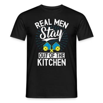 Men's Pickleball Sports Funny Pickleball Design - Men's T-Shirt - black - Front - AI Model Male 178 light (178cm)