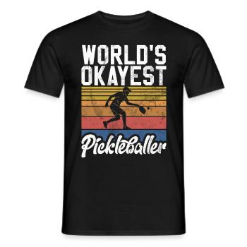 Men's Pickleball Sports Funny Pickleball Design - Men's T-Shirt - black - Front - AI Model Male 178 light (178cm)