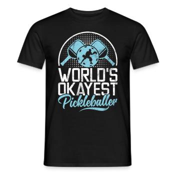 Men's Pickleball Sports Funny Pickleball Design - Men's T-Shirt - black - Front - AI Model Male 178 light (178cm)