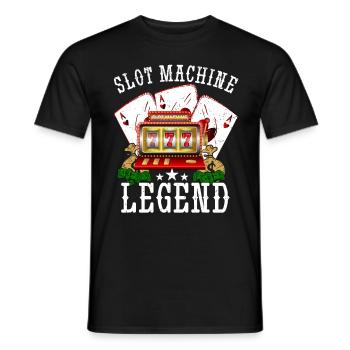 Casino Gambling Slot Machine à sous Jeu de cartes - T-shirt homme - noir - Devant - AI Model Male 178 light (178cm)