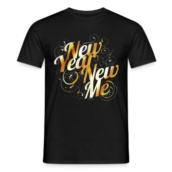 Change Yourself - New Year's Eve Resolution - New - Men's T-Shirt - black - Front - AI Model Male 178 light (178cm)