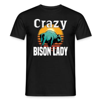 Büffel Bison Ochse Indianer Amerikanisch - Männer T-Shirt - Schwarz - Vorne - AI Model Male 178 light (178cm)