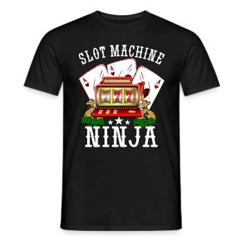 Casino Gambling Slot Machine à sous Jeu de cartes - T-shirt homme - noir - Devant - AI Model Male 178 light (178cm)