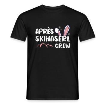 Aprés Ski Hase Haserl Hütte Häschen Apres Ski - Männer T-Shirt - Schwarz - Vorne - AI Model Male 178 light (178cm)
