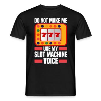 Casino Gambling Slot Machine à sous Jeu de cartes - T-shirt homme - noir - Devant - AI Model Male 178 light (178cm)