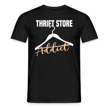 Magasin d’occasion Eco Hipster d’occasion - T-shirt homme - noir - Devant - AI Model Male 178 light (178cm)