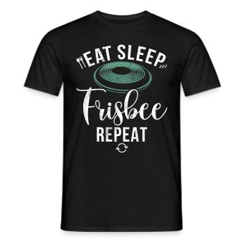 Ultimate Frisbee & Disc Golf Frisbee Design - T-shirt homme - noir - Devant - AI Model Male 178 light (178cm)