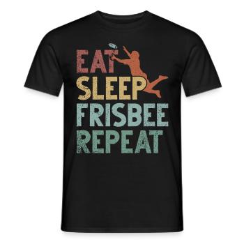 Ultimate Frisbee & Disc Golf Frisbee Design - Männer T-Shirt - Schwarz - Vorne - AI Model Male 178 light (178cm)