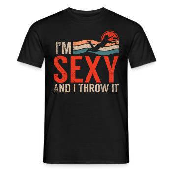 Ultimate Frisbee & Disc Golf Frisbee Design - Männer T-Shirt - Schwarz - Vorne - AI Model Male 178 light (178cm)