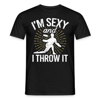 Ultimate Frisbee & Disc Golf Frisbee Design - Männer T-Shirt - Schwarz - Vorne - AI Model Male 178 light (178cm)