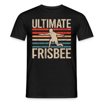 Ultimate Frisbee & Disc Golf Frisbee Design - Männer T-Shirt - Schwarz - Vorne - AI Model Male 178 light (178cm)