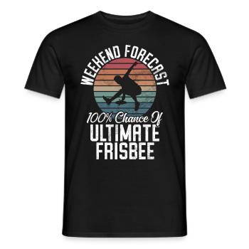 Ultimate Frisbee & Disc Golf Frisbee Design - Männer T-Shirt - Schwarz - Vorne - AI Model Male 178 light (178cm)