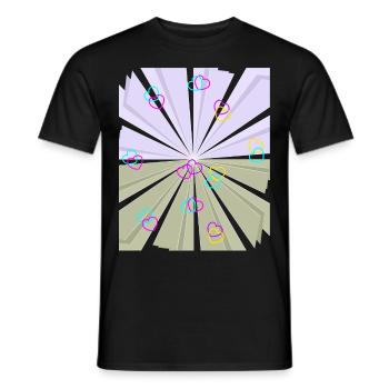 Herz Herzen Glückwunsch Gratulieren Geburtstag - Männer T-Shirt - Schwarz - Vorne - AI Model Male 178 light (178cm)