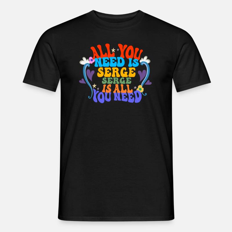 Serge - Männer T-Shirt - Schwarz