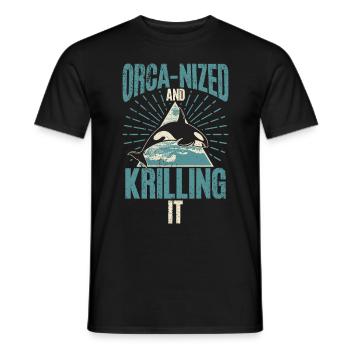 Killerwal Schwertwal Wale beobachten Orca Wal - Männer T-Shirt - Schwarz - Vorne - AI Model Male 178 light (178cm)