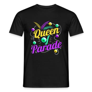 Queen Of Parade Logo For Mardi Gras - Männer T-Shirt - Schwarz - Vorne - AI Model Male 178 light (178cm)