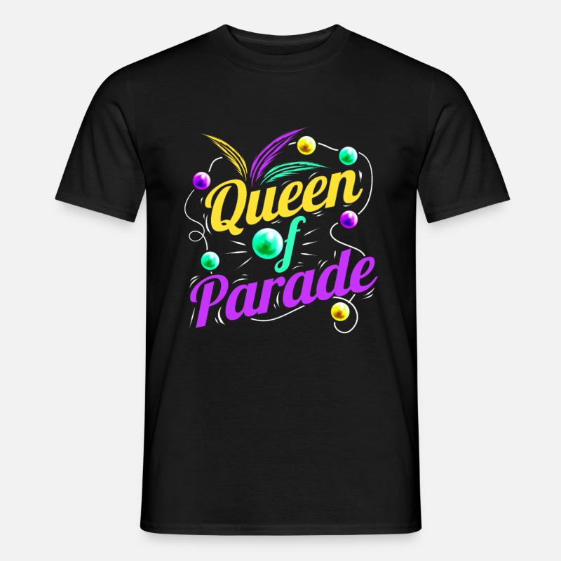 Dronning af parade logo til Mardi Gras - Mænd T-shirt - sort