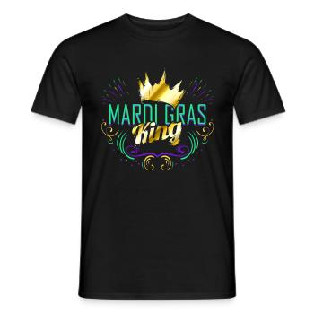 Logo King of Mardi Gras - Männer T-Shirt - Schwarz - Vorne - AI Model Male 178 light (178cm)