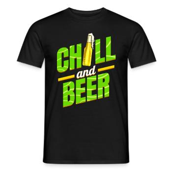 Chill And Beer On St Patricks Day - Männer T-Shirt - Schwarz - Vorne - AI Model Male 178 light (178cm)