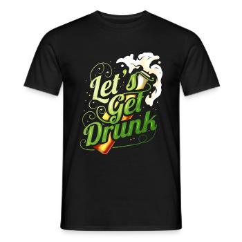 Laissez-vous saouler avec de la bière le jour de la Saint-Patrick - T-shirt homme - noir - Devant - AI Model Male 178 light (178cm)