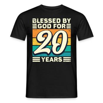 20 Birthday Gift Years Funny Saying - Men's T-Shirt - black - Front - AI Model Male 178 light (178cm)