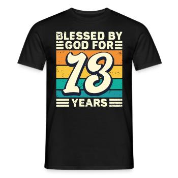 13 années de cadeaux d’anniversaire drôle de dicton - T-shirt homme - noir - Devant - AI Model Male 178 light (178cm)
