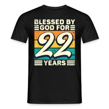 22 années de cadeaux d’anniversaire drôle de dicton - T-shirt homme - noir - Devant - AI Model Male 178 light (178cm)