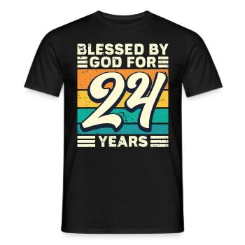 24 années de cadeaux d’anniversaire drôle de dicton - T-shirt homme - noir - Devant - AI Model Male 178 light (178cm)