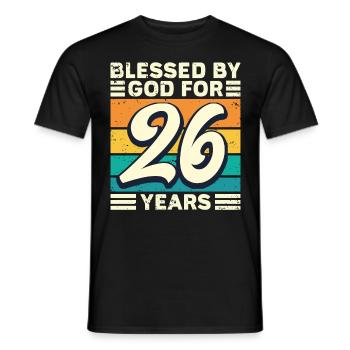 26 Birthday Gift Years Funny Saying - Men's T-Shirt - black - Front - AI Model Male 178 light (178cm)