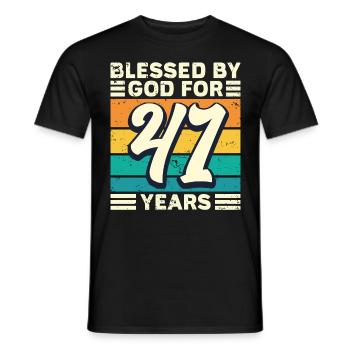 41 Birthday Gift Years Funny Saying - Men's T-Shirt - black - Front - AI Model Male 178 light (178cm)